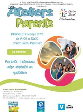 ATELIER PARENTS : RETROUVEZ VOTRE SÉRÉNITÉ... Du 2 au 30 oct 2024