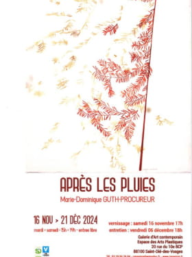 EXPOSITION APRES LES PLUIES Du 16 nov au 21 déc 2024