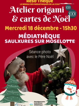 ATELIER ORIGAMI ET CARTES DE NOEL Le 18 déc 2024