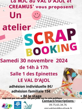 ATELIER SCRAPBOOKING Le 30 nov 2024