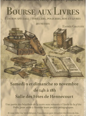 BOURSE AUX LIVRES Du 9 au 10 nov 2024