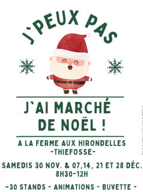 LE MARCHÉ DES PRODUCTEURS FÊTE NOËL Du 30 nov au 28 déc 2024