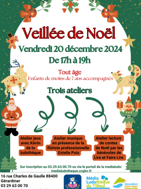 VEILLÉE DE NOËL Le 20 déc 2024