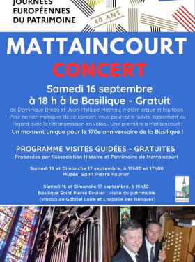 JOURNÉES EUROPÉENNES DU PATRIMOINE : CONCERT CHORALE... Le 21 sept 2024